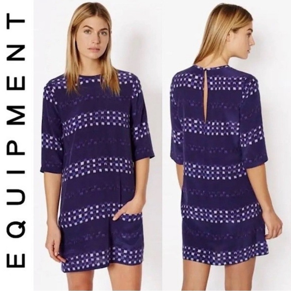 Equipment Purple "Aubrey" shift dress. 100% Size S